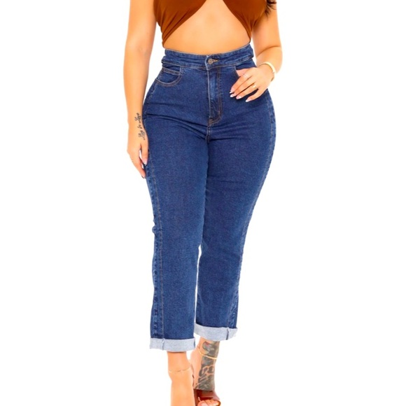 NWT Tie ‘Em Up Boyfriend Jeans—Medium Blue Wash, size 3 - Picture 1 of 9